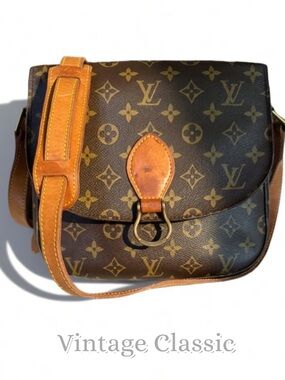 Louis Vuitton Saint Cloud GM Monogram Crossbody Shoulder Bag Vintage
